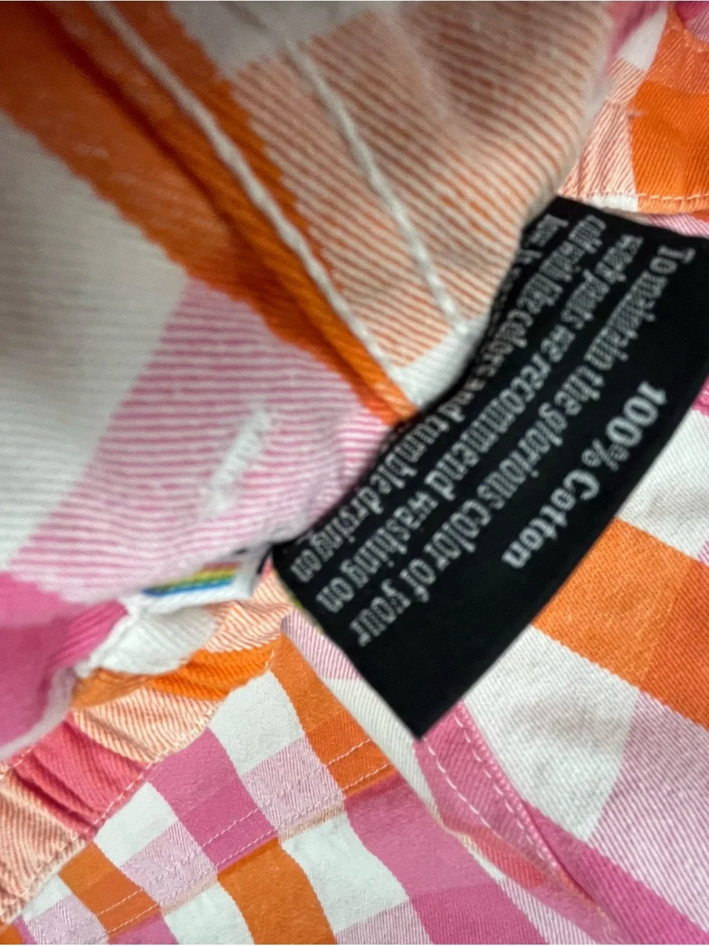 Big Bud Press Work Pants Shorts Blue Pink Orange Check S